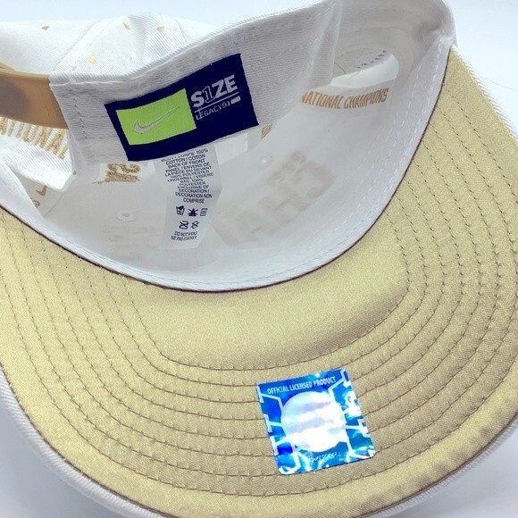 Nike Baylor Bears 2021 NCAA Champs Legacy 91 Adjustable White NEW - Picture 5 of 5